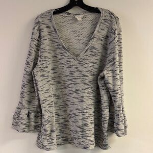 Loft Lounge Bell Sleeve Top Size XL